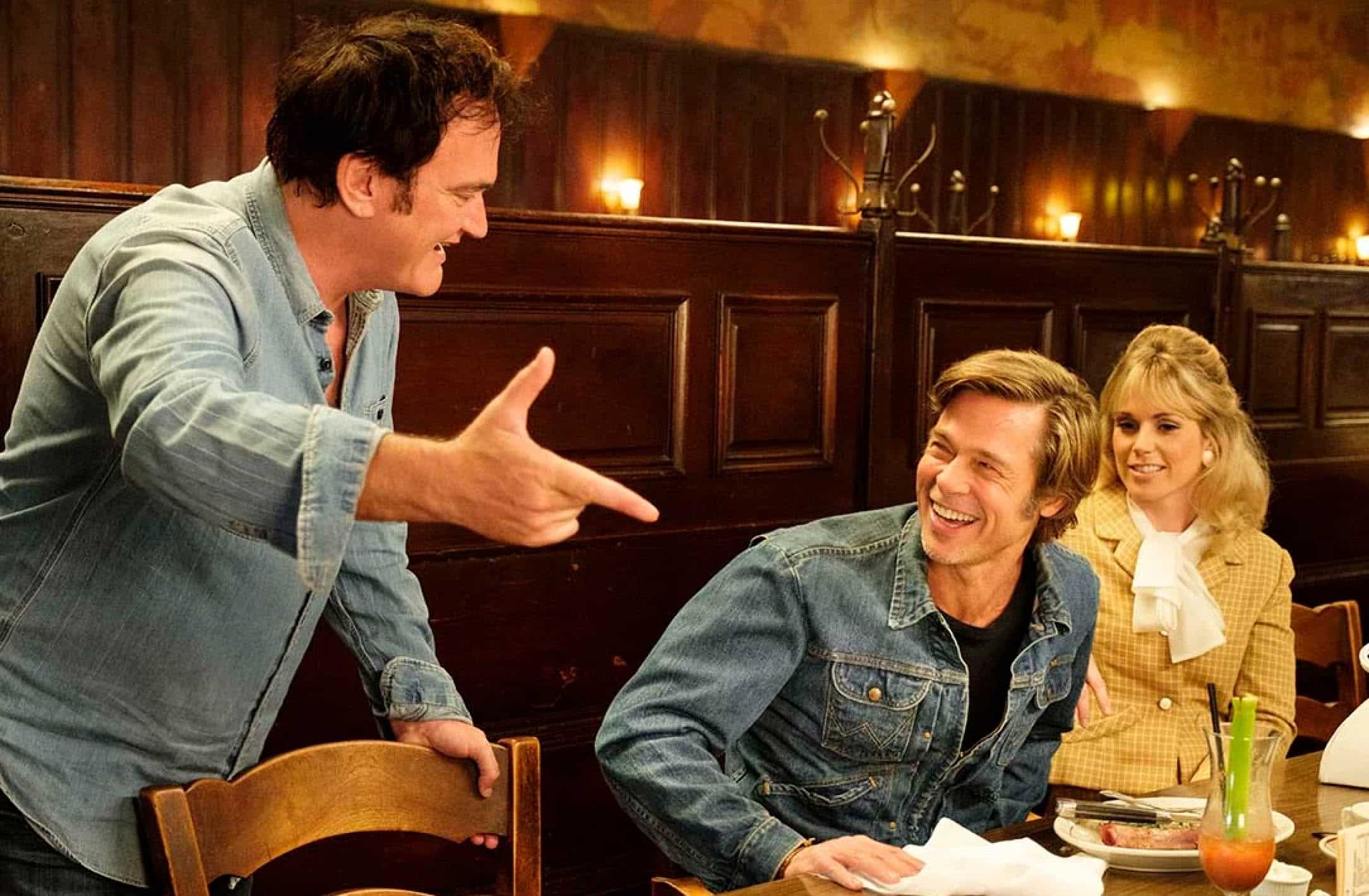 quentin tarantino bts brad pitt once upon a time in hollywood