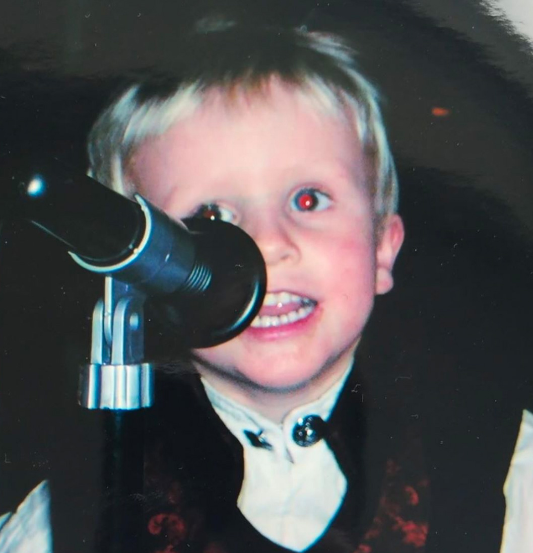 Bølgen alias Niklas Paulsen som purungt stjerneskudd (privat)