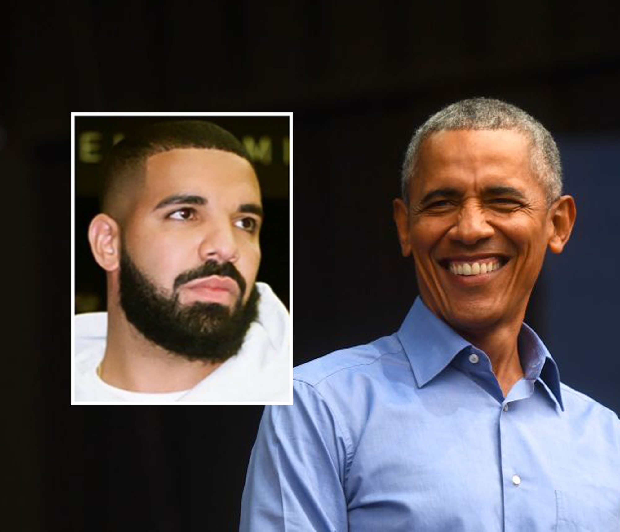 Aubrey Graham aka Drake og Barack Obama (Mark Makela/Getty, Instagram/champagnepapi)