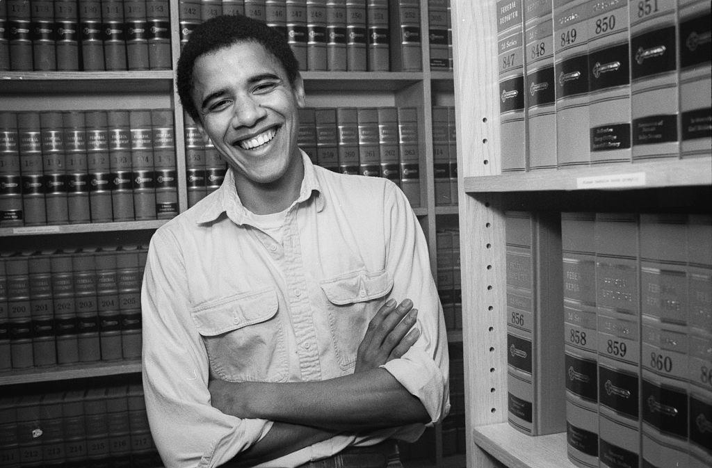28 år gammel Barack Obama på Harvard Law School i 1990 (Joe Wrinn/Harvard University/Corbis/Getty)
