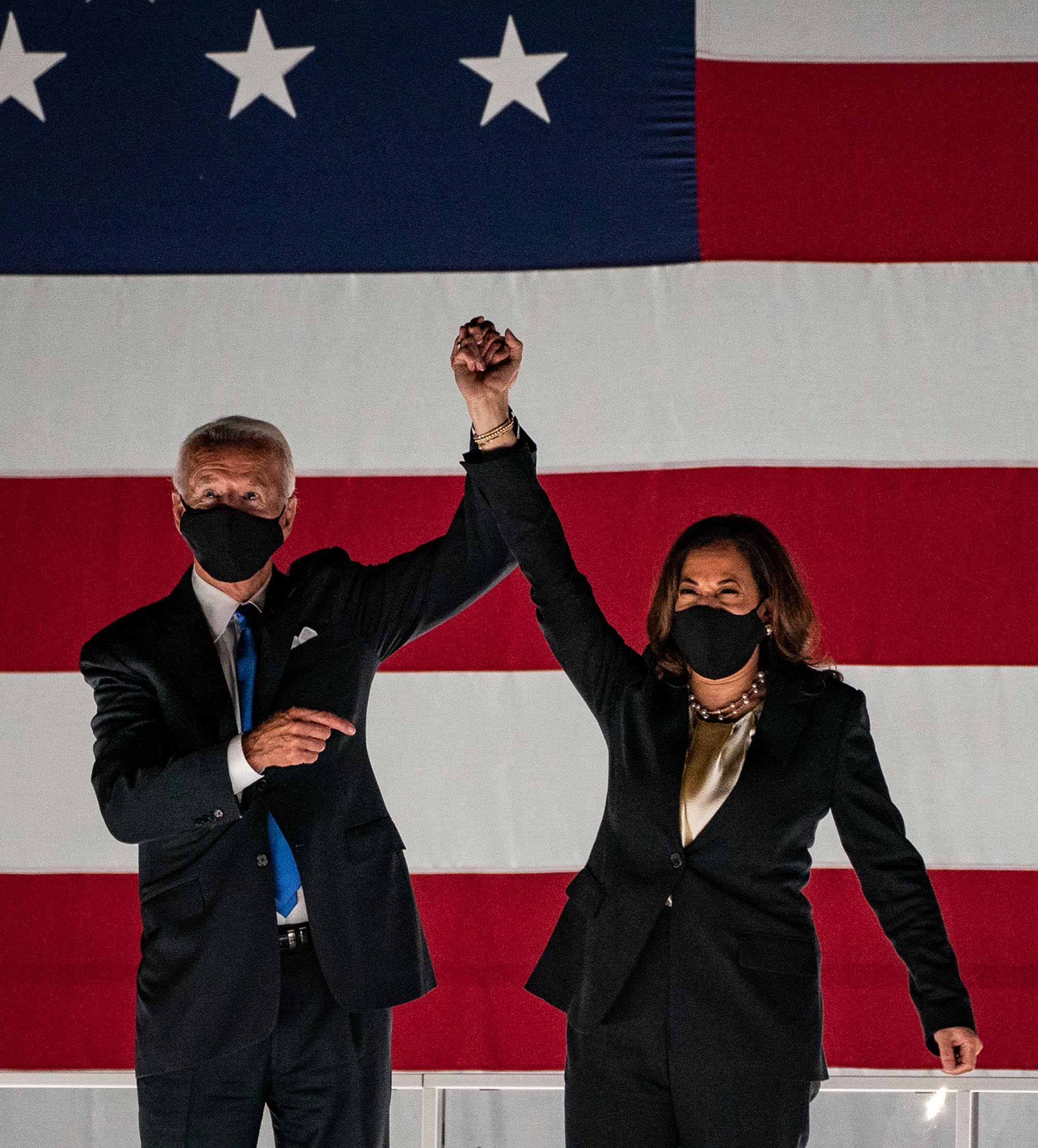 Joe Biden og Kamala Harris på Democratic National Convention i Delaware i august i 2020 (Salwan Georges/The Washington Post/Getty)