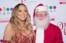 Mariah Carey og nissefar i 2017 (Mat Hayward/Getty/Sugar Factory)