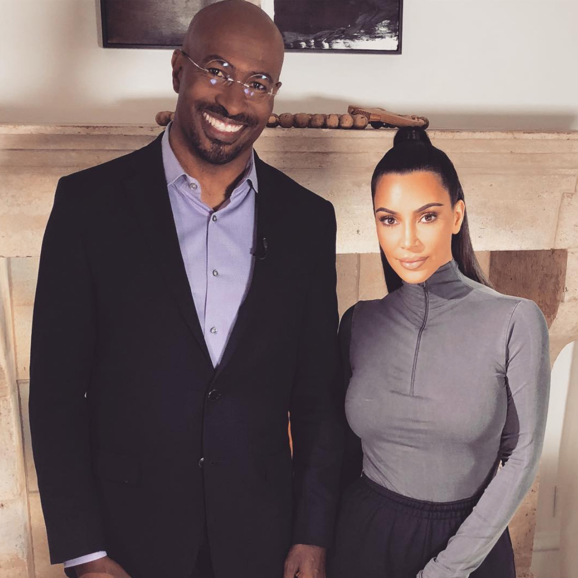 Van Jones og Kim Kardashian (Instagram/kimkardashian)