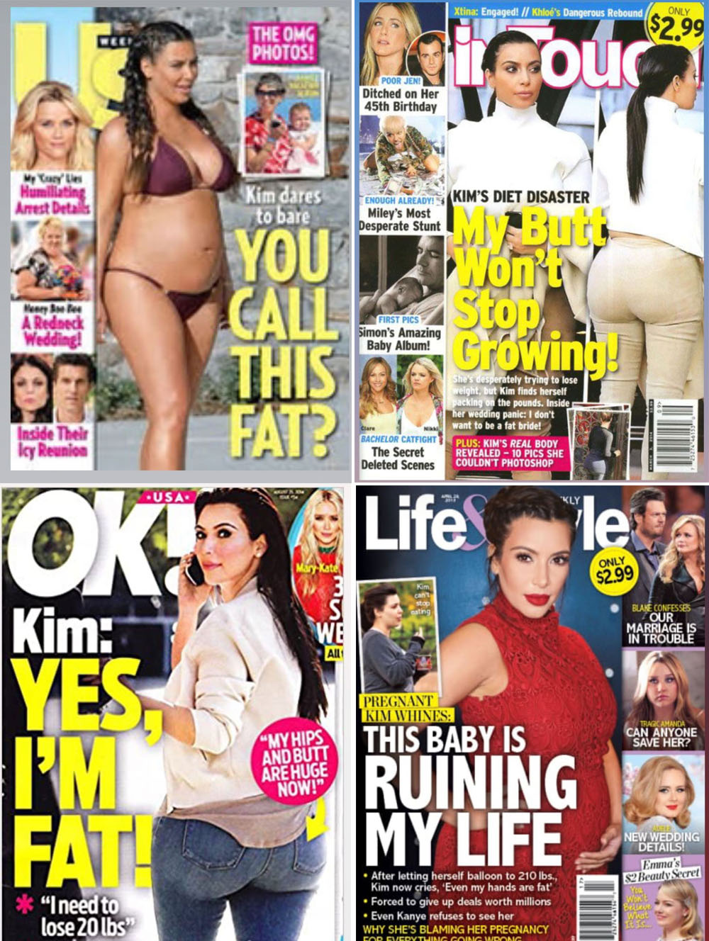 (faksimile Us Weekly, InTouch, OK!, Life & Style)