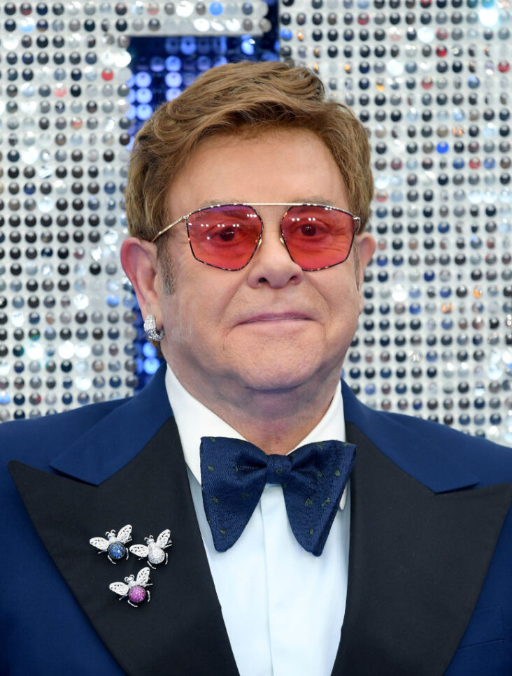 Elton John på Rocketman-premieren på Odeon Luxe Leicester Square i London i 2019 (Karwai Tang/WireImage)