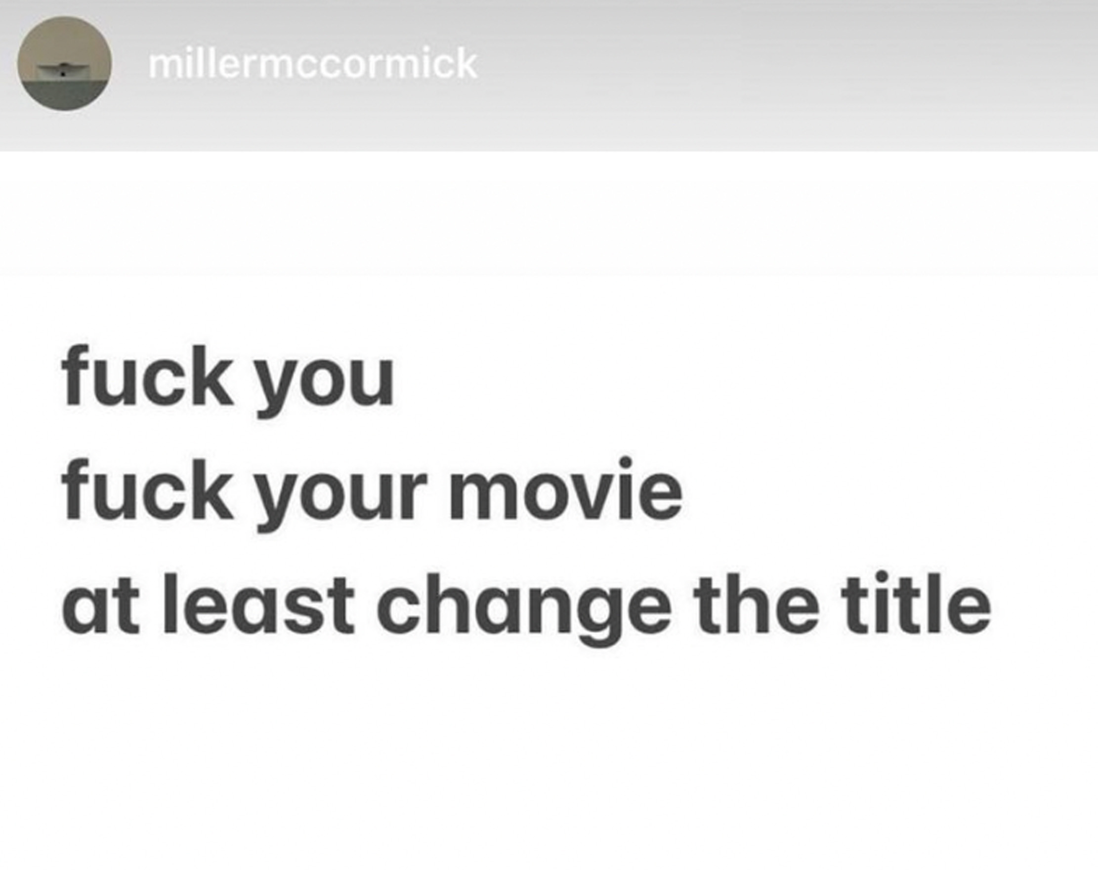 Miller McCormick, broren til Mac Miller alias Malcolm James McCormick, reagerer på filmen med Machine Gun Kelly som Mac (Instagram/millermccormick)