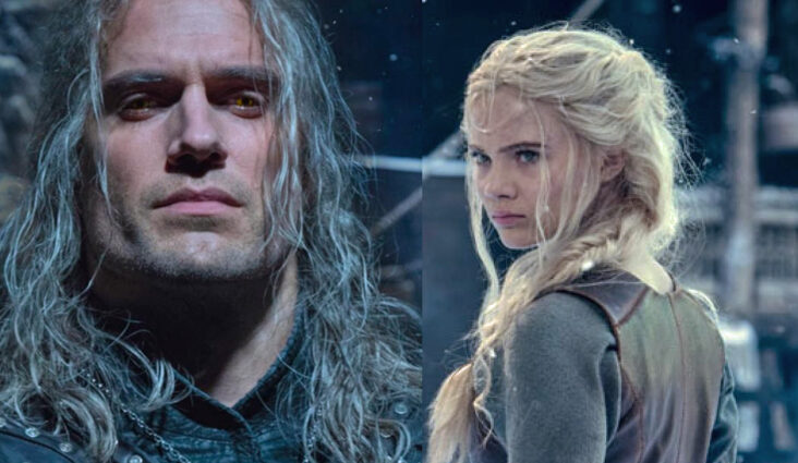 Henry Cavill som Geralt of Rivia, Freya Allan som prinsesse Cirilla alias Ciri (Netflix)