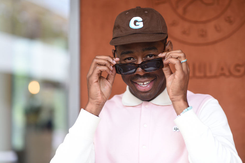 PARIS, FRANCE - JUNE 08: Rapper Tyler, The Creator attends the 2019 French Tennis Open - Day Fourteen at Roland Garros on June 08, 2019 in Paris, France. (Photo by Stephane Cardinale - Corbis/Corbis via Getty Images)