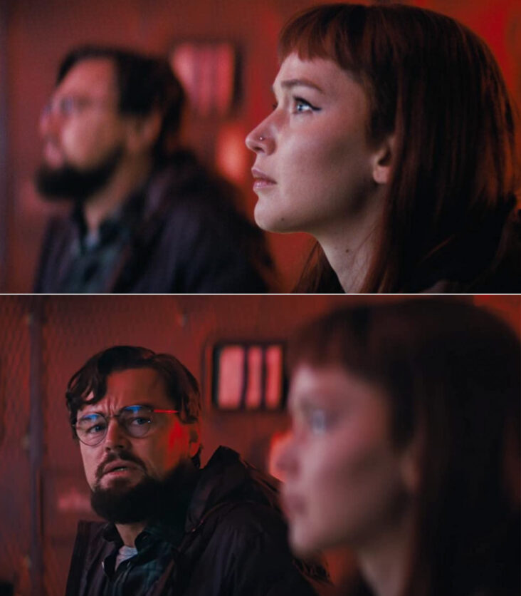 Netflixteaser for Don't Look Up Leonardo DiCaprio, Jennifer Lawrence