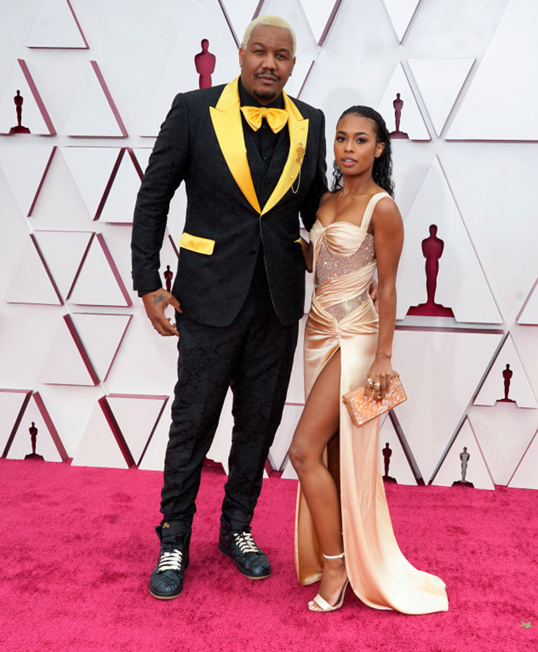 Travon Free og Zaria Simone på Academy Awards i Los Angeles i april 2020 (Chris Pizzello-Pool/Getty)