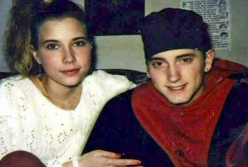 Kim og Eminem som tenåringer 