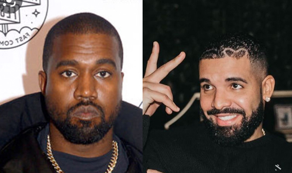 Drake vs. Kanye West (Instagram/champagnepapi, Brad Barket/Getty)