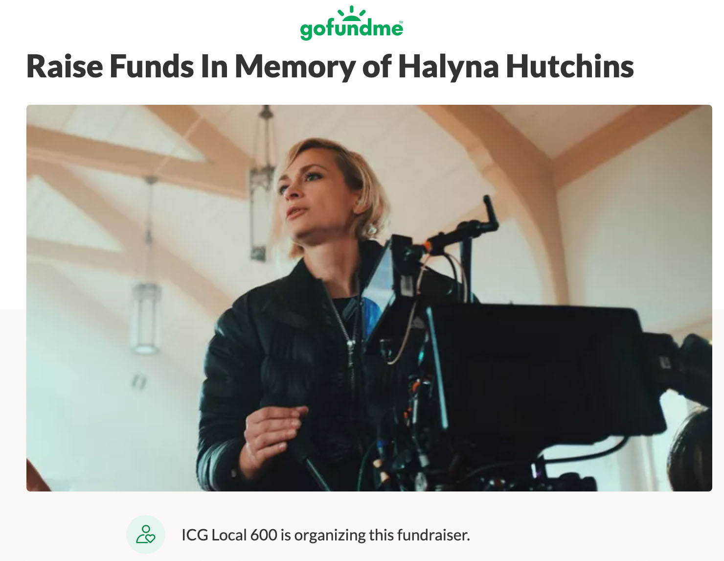 GoFundMe for Halyna Hutchins' ektemann og sønn