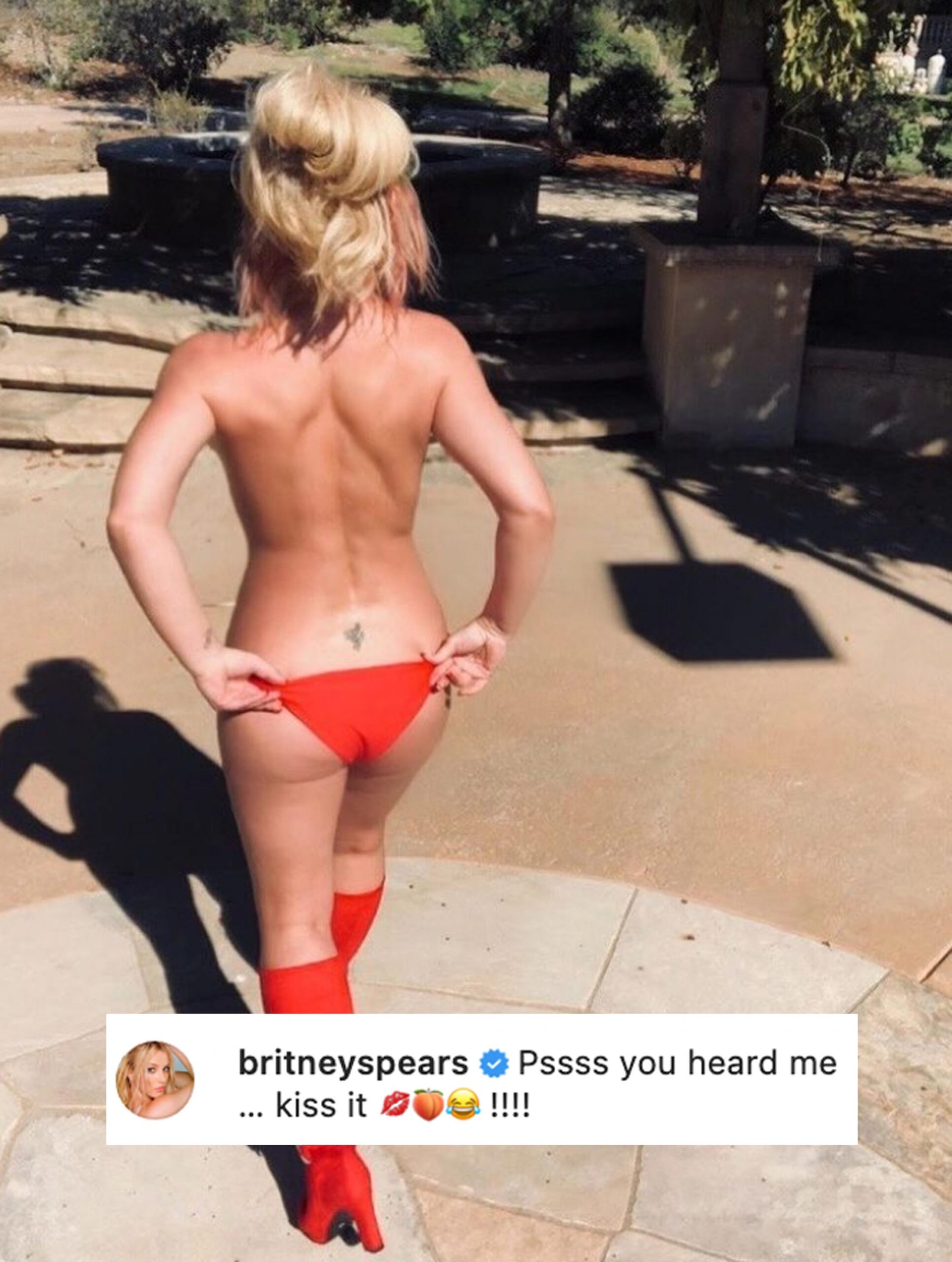 Kiss my ass? (Instagram/britneyspears)