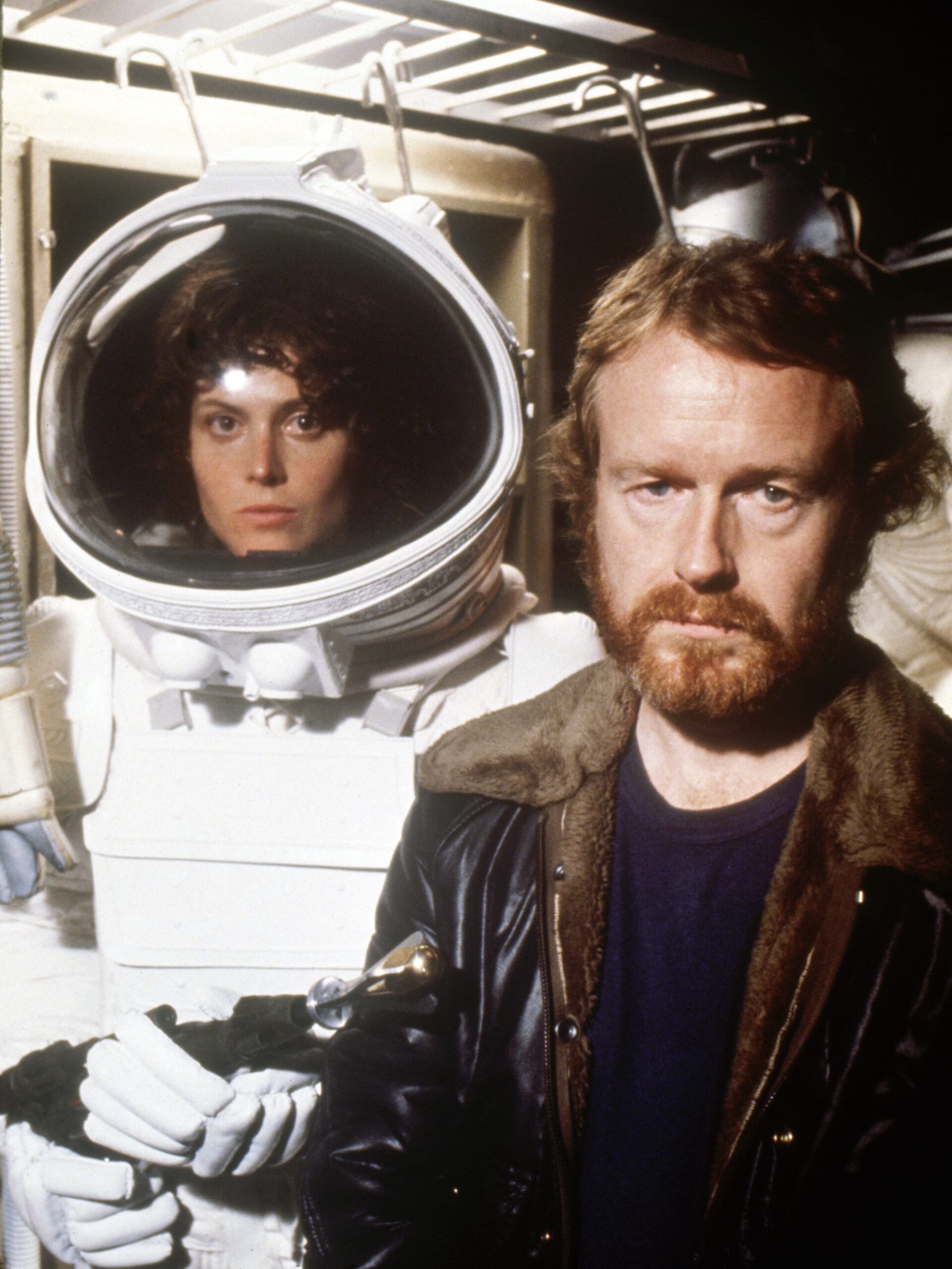 BTS fra 1979-sci fi-horror-klassikeren Alien fra 1979 med Ridley Scott sammen med Sigourney Weaver som Ellen Ripley (20th Century Fox)