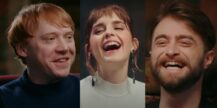 Ronny Wiltersen, Hermine Grang og Harry Potter alias Rupert Grint, Emma Watson og Daniel Radcliffe (HBO Max)