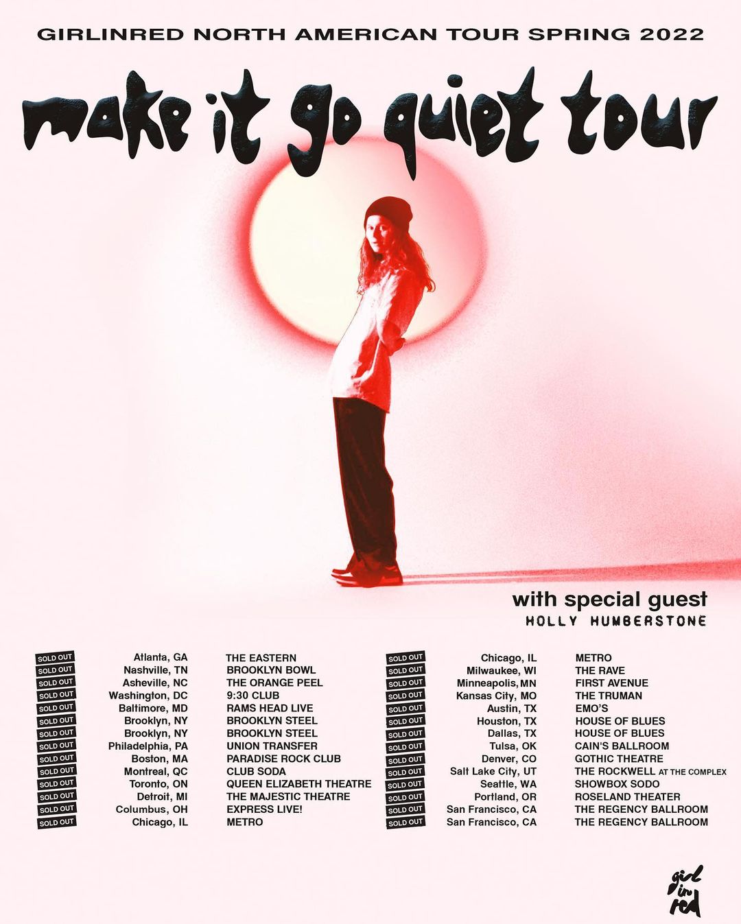 girl in red make it go quiet tour north america