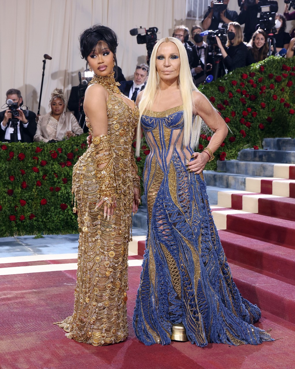 Cardi B Donatella Versace Met Gala 2022