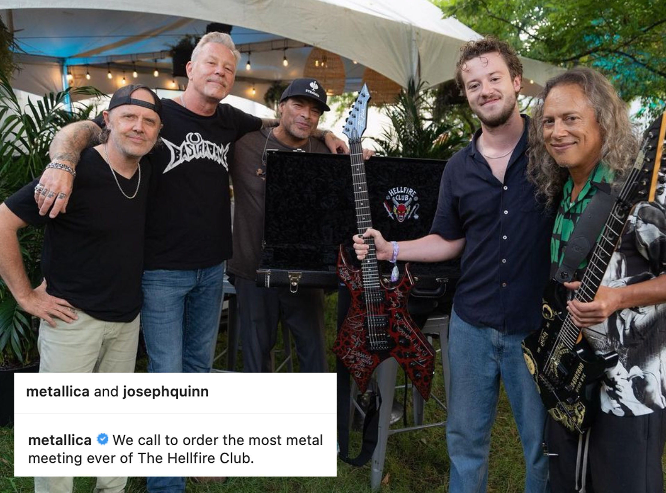 Joseph Quinn meets Metallica Eddie Munson