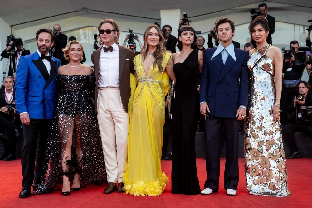 Don't Worry Darling premiere under filmfestivalen i Venezia Harry Styles Florence Pugh Chris Pine Nick Kroll Olivia Wilde