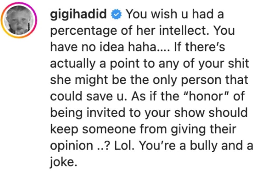 Gigi Hadid Kanye West bully joke comment Gabriella Karefa-Johnson Tremaine Emory Virgil Abloh Ye Instagram 730no supreme denim tears