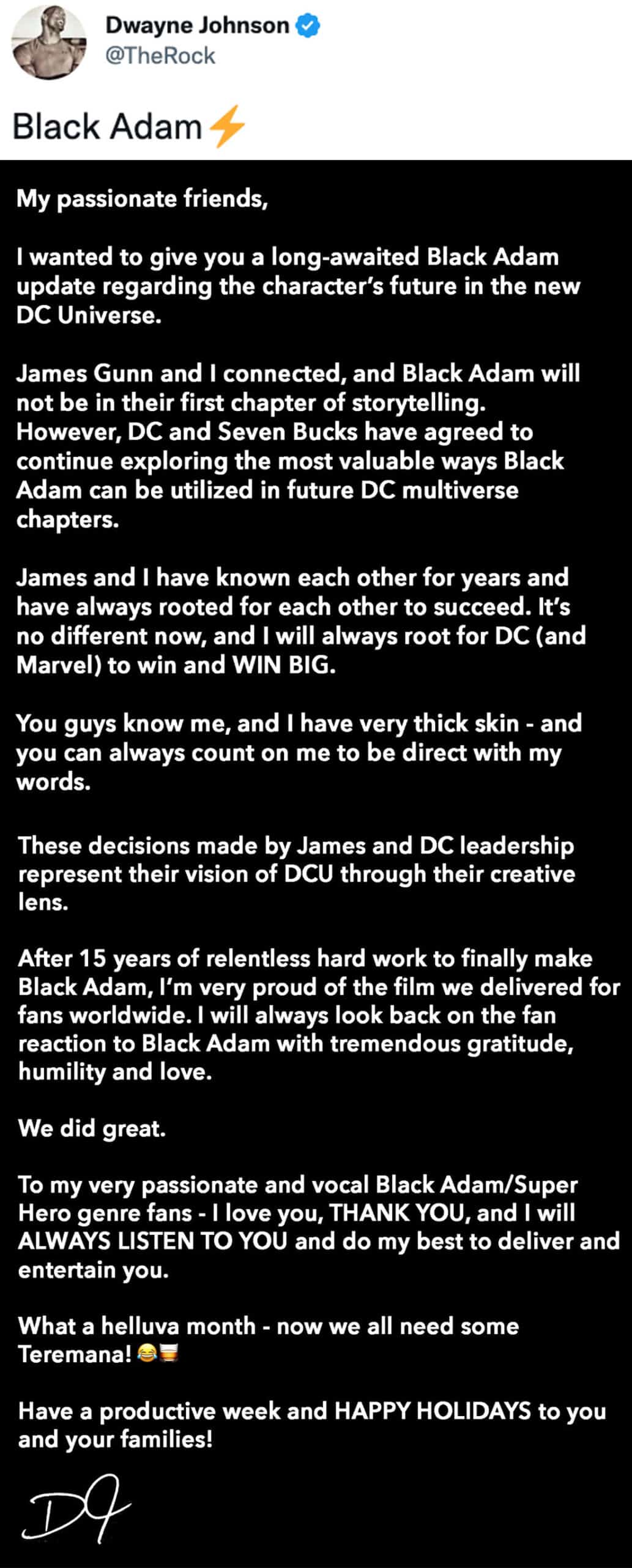 black adam dceu dwayne johnson james gunn 730no norge