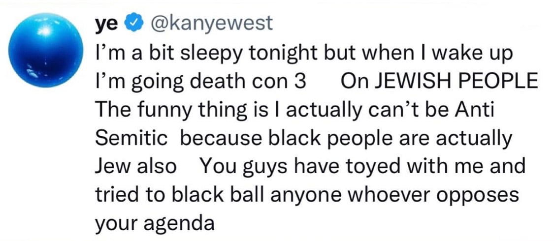 kanye west tweet death con 3 jewish people def con 3 jack antonoff little bitch twitter