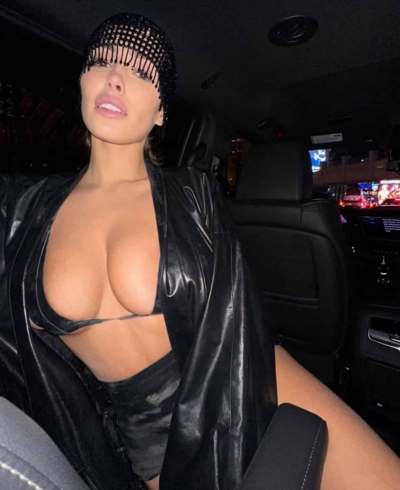 Bianca Censori strip club birthday las vegas Kanye West Kim Kardashian 2