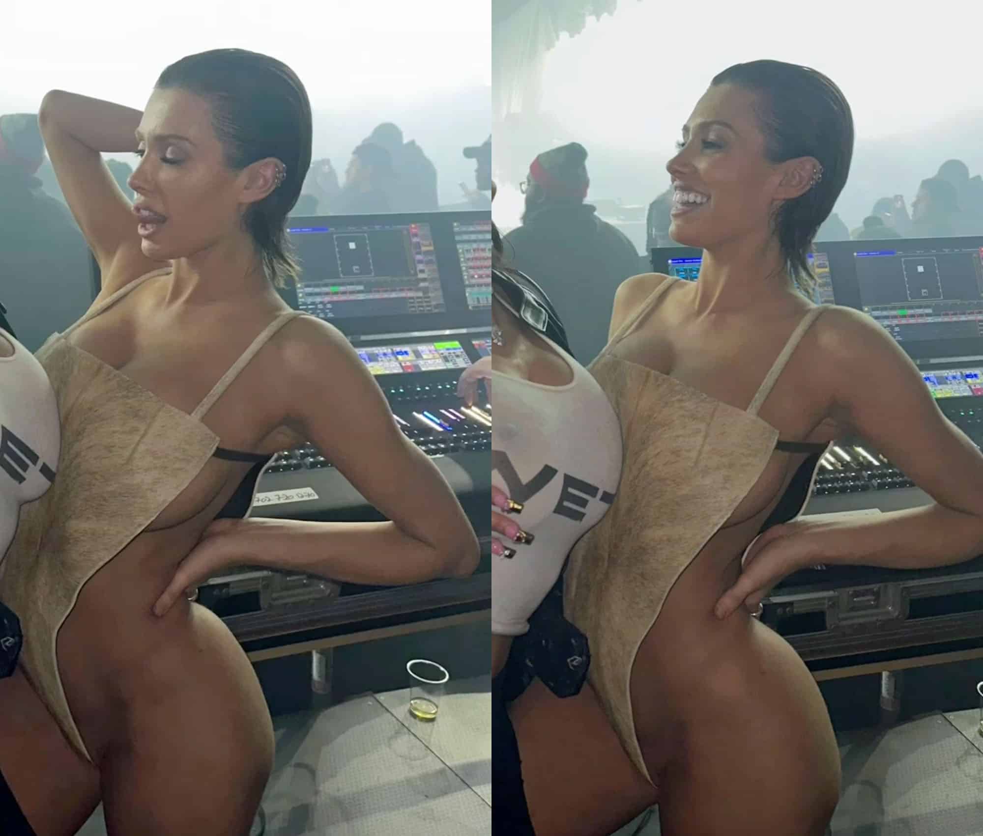 Bianca Censori Vultures Kanye West releaseparty instagram video