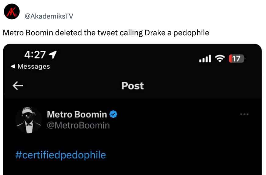 metro boomin certified pedophile metro groomin metro grooming twitter x