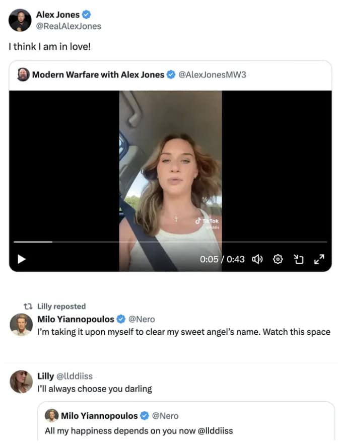 Llddis alias Lilly Gaddis takker altrightprofiler for støtte etter TikTok