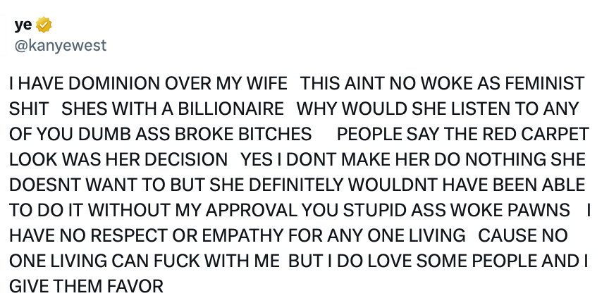 kanye west x ye bianca censori grammys decision