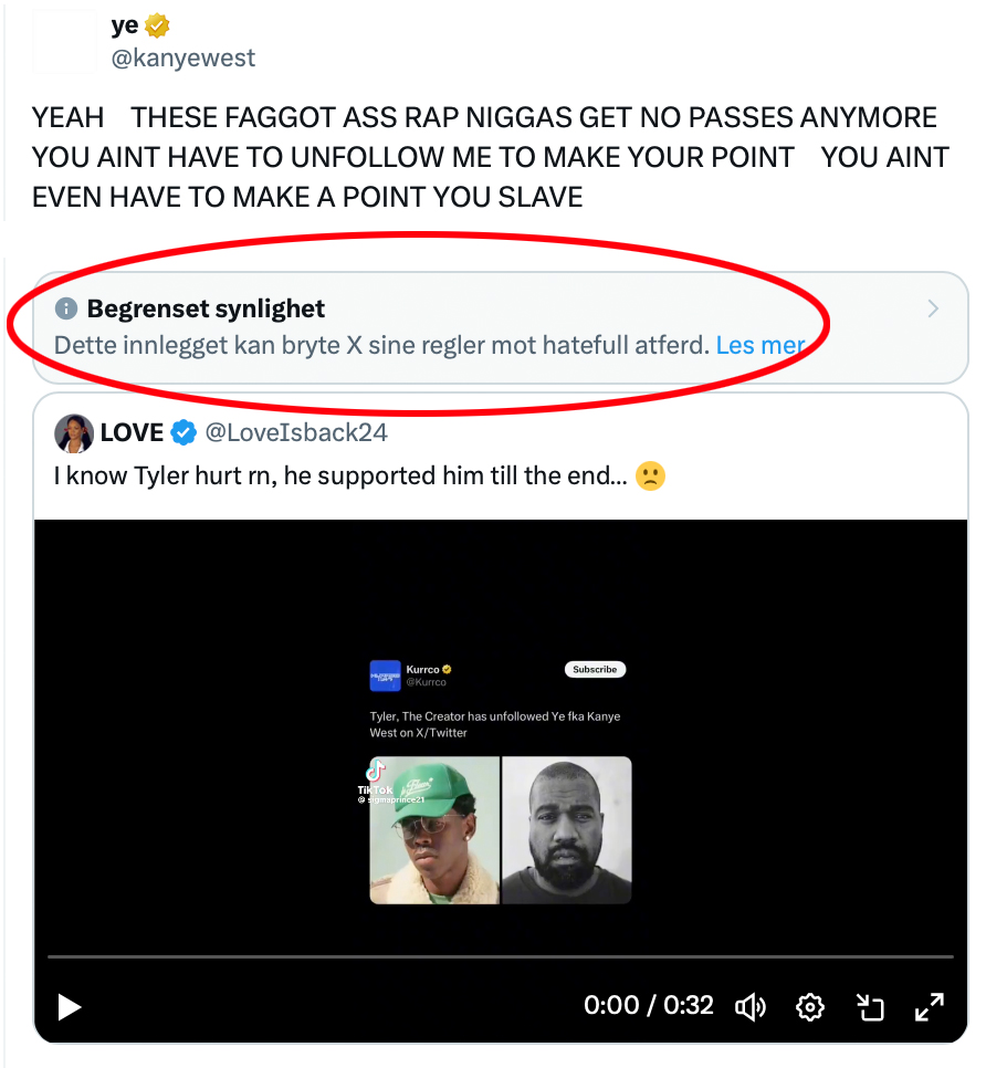 kanye west tyler the creator beef x twitter
