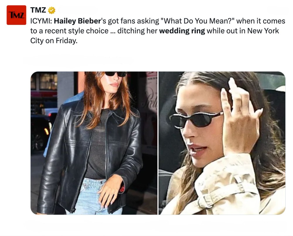 hailey bieber giftering