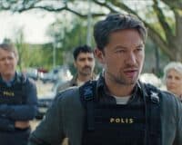 Netflix-serien Blodsoffer alias Blood Sacrifice med Jakob Oftebro som Thomas Berg, Henrik Norlen som Max Abrahamsson, Alexander Abdallah som John-Jo Persson og Irina Björklund som Rebecka Björklund in (Jörgen Johansson/Netflix)