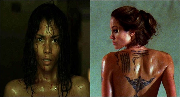 HALLE BERRY FRA GOTHIKA, ANGELINA JOLIE FRA WANTED (UNIVERSAL PICTURES, WARNER BROS.)