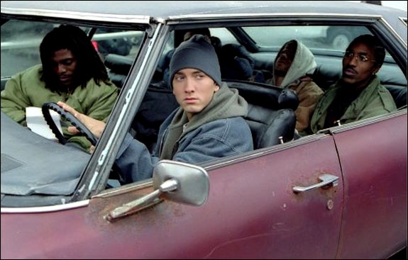 MEKHI PHIFER, EMINEM, EVAN JONES OG DE'ANGELO WILSON I 8 MILE (UIP)
