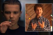 ELEVEN ALIAS MILLIE BOBBY BROWN OG DUSTIN ALIAS GATEN MATARAZZO (NETFLIX)